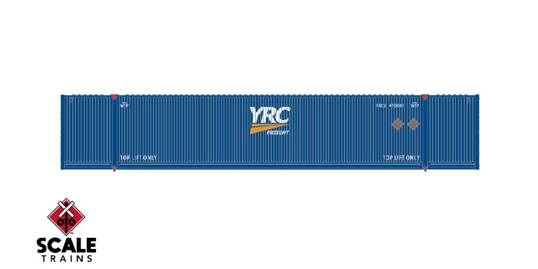 Scaletrains SXT11610 CIMC 53’ Corrugated Dry Container, YRC Freight 3 Pack HO Scale