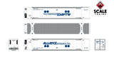 Scaletrains SXT11698 CIMC 53’ Reefer Container, Alliance Shippers 3 Pack HO Scale