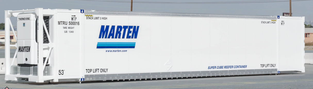 Scaletrains SXT11712 CIMC 53’ Reefer Container, Marten/MTLU 3 Pack HO Scale