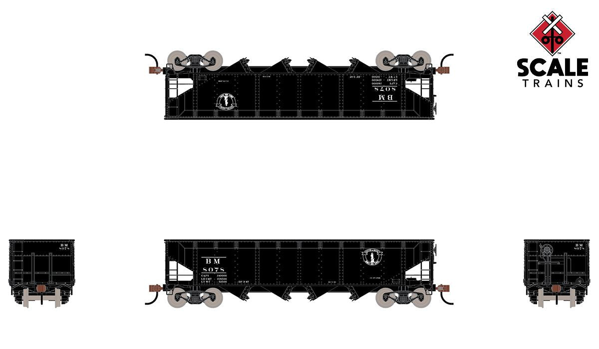 Scaletrains SXT1202 B&M- Boston & Maine/Minute Man Service #8882 - 40' 70 Ton 4-Bay Open Hopper Kit Classic HO Scale