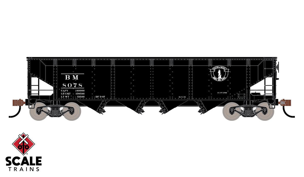 Scaletrains SXT1202 B&M- Boston & Maine/Minute Man Service #8882 - 40' 70 Ton 4-Bay Open Hopper Kit Classic HO Scale