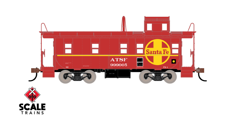 Scaletrains SXT1266 Steel Cupola Caboose, ATSF Santa Fe #999005 Kit Classic HO Scale