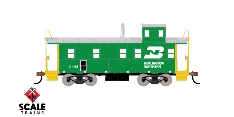 Scaletrains SXT1270 Steel Cupola Caboose, BN Burlington Northern #11451 Kit Classic HO Scale