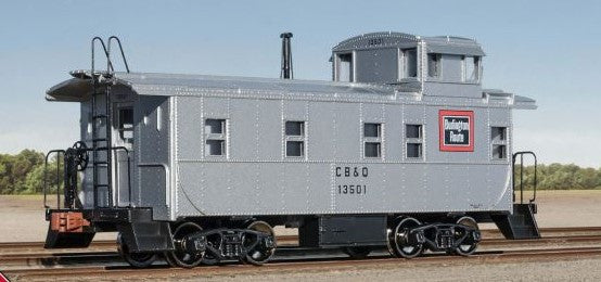 Scaletrains SXT1277 Steel Cupola Caboose, CB&Q/Burlington Route #13514 Kit Classic HO Scale