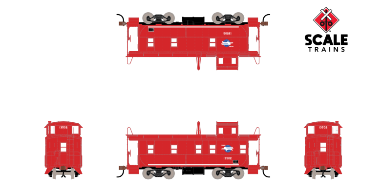 Scaletrains SXT1286 Steel Cupola Caboose, MP Missouri Pacific/Eagle #13506 Kit Classic HO Scale