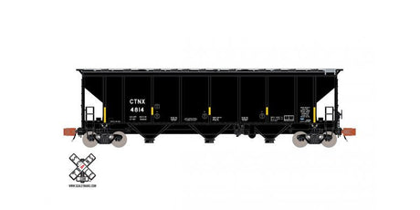 ScaleTrains SXT32087 4727 Carbon Black Covered Hopper, Continental Carbon/CTNX #4814 N Scale