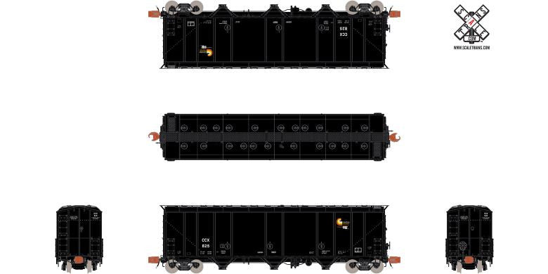 ScaleTrains SXT32103 5750 Carbon Black Covered Hopper, Columbian Chemicals/CCX #825 N Scale