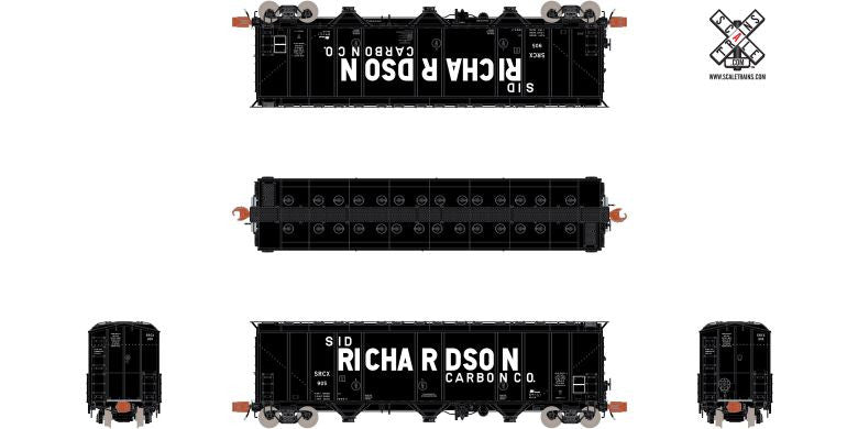 ScaleTrains SXT32109 5750 Carbon Black Covered Hopper, Sid Richardson/SRCX #914 N Scale