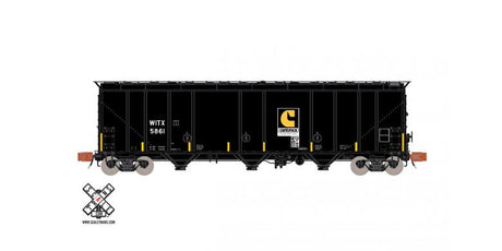 ScaleTrains SXT32114 5750 Carbon Black Covered Hopper, Witco/WITX #5861 N Scale