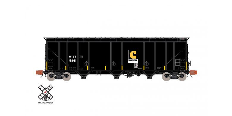 ScaleTrains SXT32115 5750 Carbon Black Covered Hopper, Witco/WITX #5877 N Scale