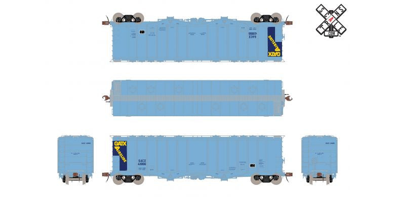 Scaletrains SXT32985 GATC 4180cf Airslide Covered Hopper GACX / Blue #41066 HO Scale