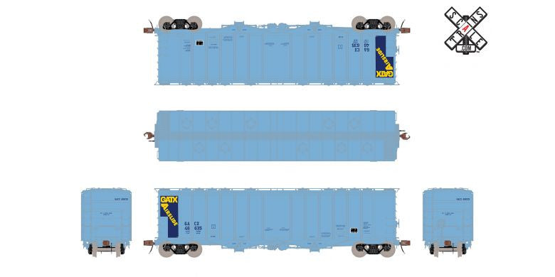 Scaletrains SXT32986 GATC 4180cf Airslide Covered Hopper GACX / Blue #46635 HO Scale