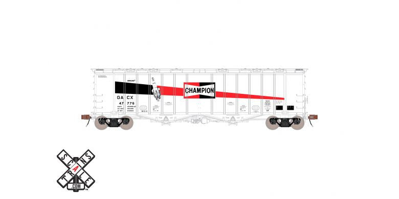 Scaletrains SXT32993 GATC 4180cf Airslide Covered Hopper GACX Champion Spark Plug #47776 HO Scale