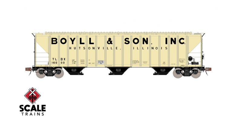 Scaletrains SXT33051 PS-2CD 4785cf Covered Hopper Boyll & Son - TLDX #16000 HO Scale