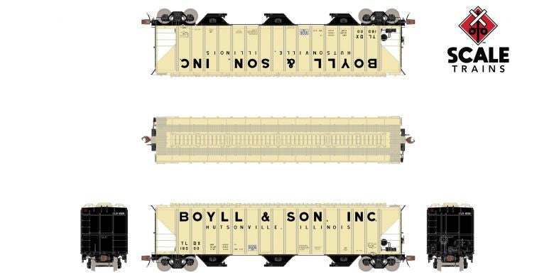 Scaletrains SXT33052 PS-2CD 4785cf Covered Hopper Boyll & Son - TLDX #16001 HO Scale