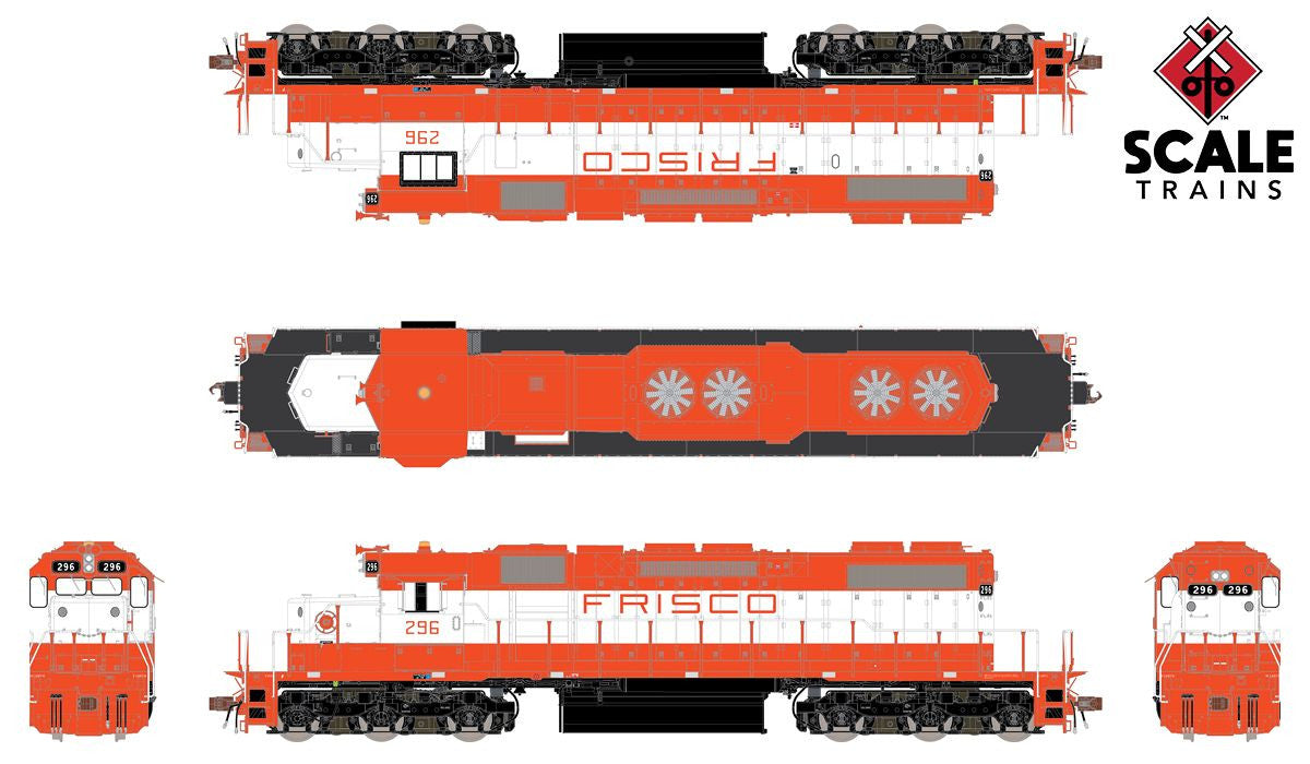 Scaletrains SXT33143 SD38-2 SLSF - Frisco #298 with DCC & Sound HO Scale