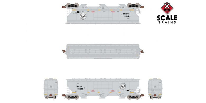 ScaleTrains SXT33222 Gunderson 5188 Covered Hopper, BNSF #485233- Ft. Worth & Denver N Scale