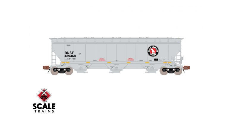 ScaleTrains SXT33237 Gunderson 5188 Covered Hopper, BNSF #489368- Great Northern Railway N Scale