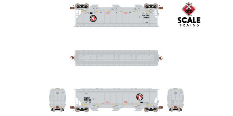 ScaleTrains SXT33237 Gunderson 5188 Covered Hopper, BNSF #489368- Great Northern Railway N Scale