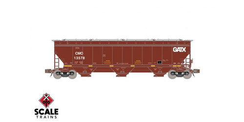 ScaleTrains SXT33240 Gunderson 5188 Covered Hopper, CMO/GATX Logo #13672 N Scale