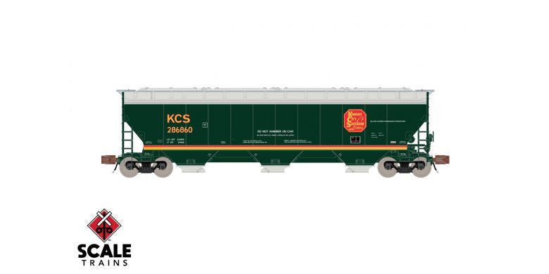 ScaleTrains SXT33241 Gunderson 5188 Covered Hopper, Kansas City Southern/Belle #286860 N Scale