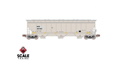 ScaleTrains SXT33255 Gunderson 5188 Covered Hopper, Kansas City Southern/Gray #287507 N Scale