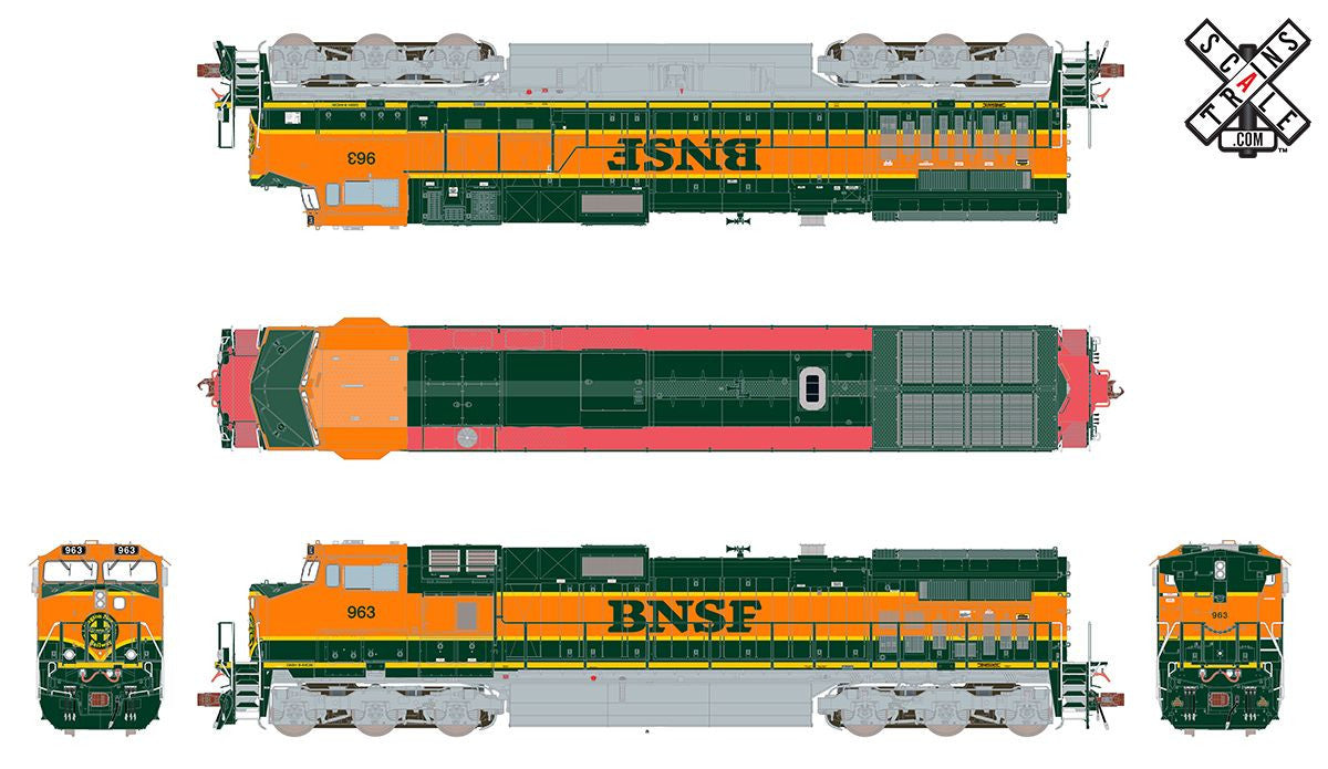 Scaletrains SXT33442 GE Dash 9 - BNSF/Heritage I #970 ESU v5.0 DCC & Sound HO Scale