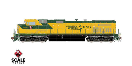Scaletrains SXT33474 GE Dash 9 - C&NW Chicago & NorthWestern/Operation Lifesaver #8727 ESU v5.0 DCC & Sound HO Scale