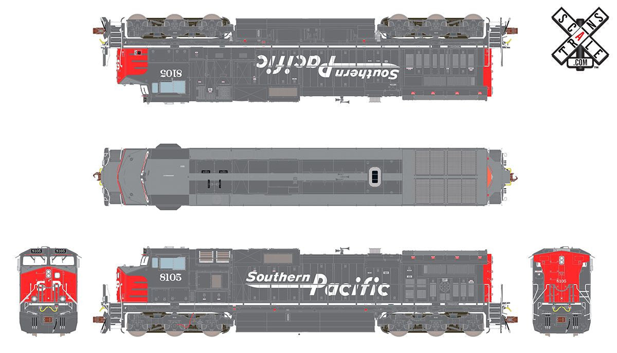 Scaletrains SXT33496 GE Dash 9 - SP Southern Pacific/As Delivered #8168 ESU v5.0 DCC & Sound HO Scale