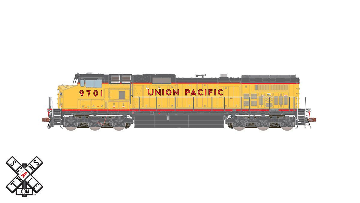 Scaletrains SXT33504 GE Dash 9 - UP Union Pacific/Early with Red Frame Stripe #9707 ESU v5.0 DCC & Sound HO Scale