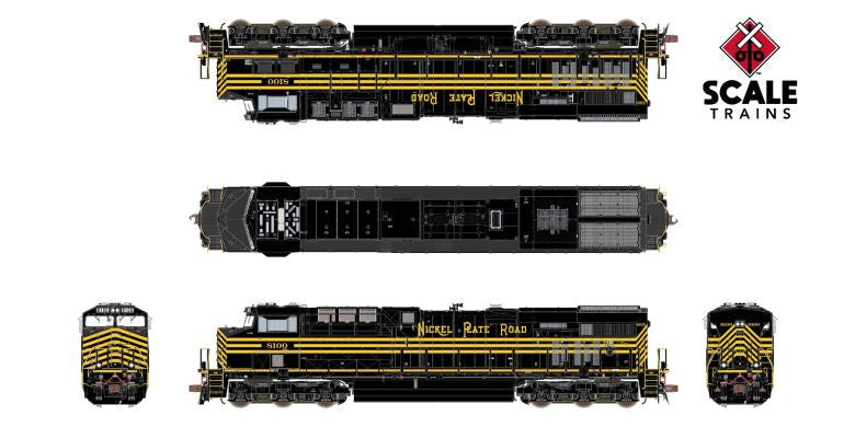 ScaleTrains SXT33614 GE ES44AC, Norfolk Southern/Heritage/Nickel Plate #8100 DCC & Sound HO Scale