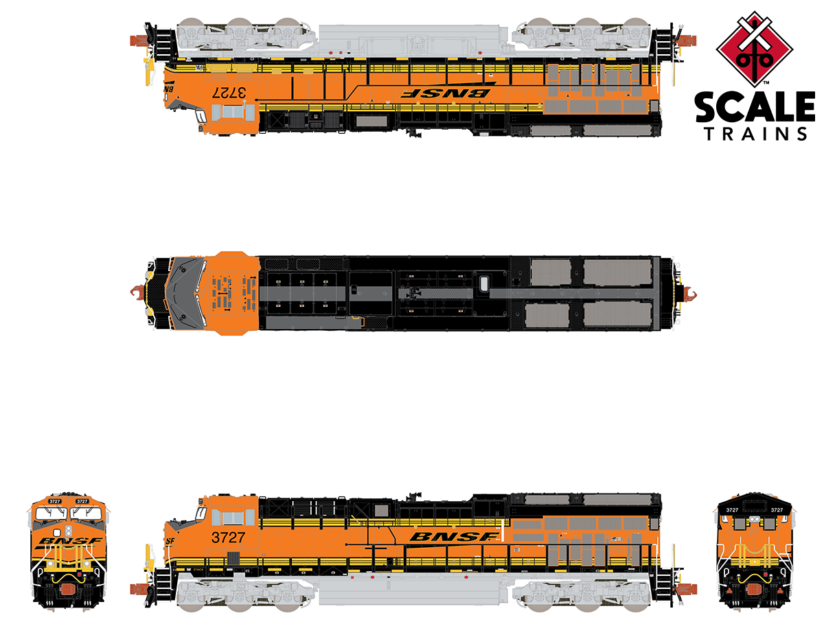 Scaletrains SXT33622 GE ET44 - BNSF/Heritage III #3727 ESU v5.0 DCC & Sound N Scale