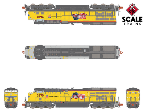 Scaletrains SXT33664 GE ET44 - UP - Union Pacific/Building America #2670 ESU v5.0 DCC & Sound N Scale