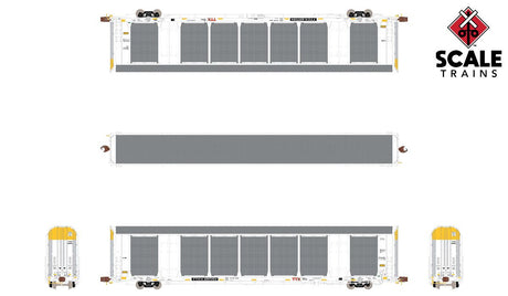 Scaletrains SXT33760 Gunderson Multi-Max Autorack, TTX/White/TTGX #698240 Rivet Counter N Scale