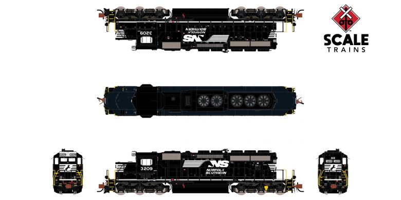 Scaletrains SXT33771 EMD SD40-2 NS Norfolk Southern #3209 DCC & Sound N Scale