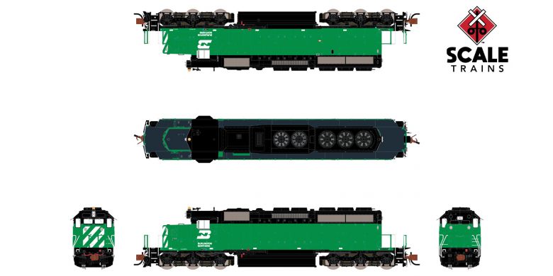 Scaletrains SXT33787 EMD SD40-2 NS Burlington Northern #7048 DCC & Sound N Scale