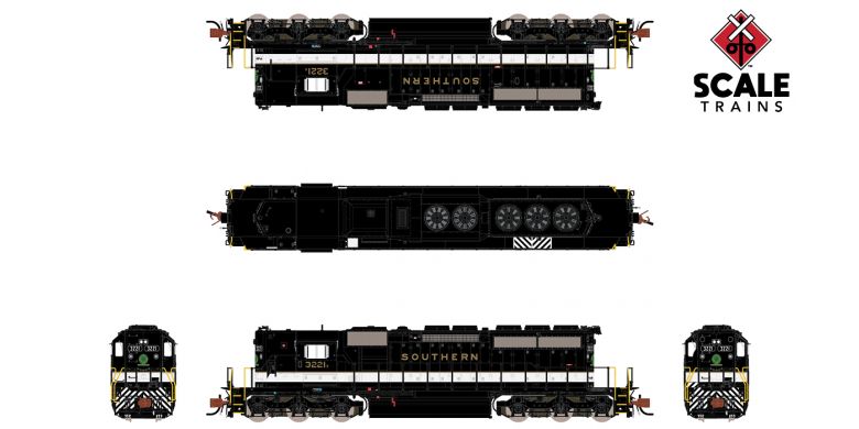 Scaletrains SXT33811 EMD SD40-2 Southern High Hood Gold Lettering #3240X DCC & Sound N Scale