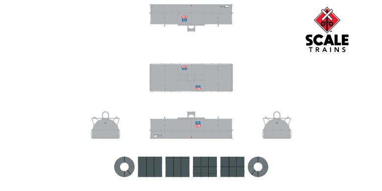 Scaletrains SXT38502 Thrall 48' 2-Hood Coil Steel Car UP Union Pacific #249216 HO Scale