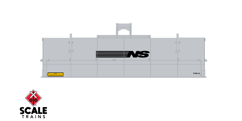 Scaletrains SXT38510 Thrall 48' 2-Hood Coil Steel Car Union Pacific/NS/Mismatched Hoods #249244 HO Scale