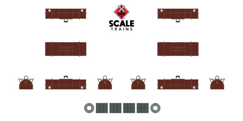 Scaletrains SXT38636 Thrall 48' 2-Hood Coil Steel Car ATSF - Santa Fe #92095 N Scale