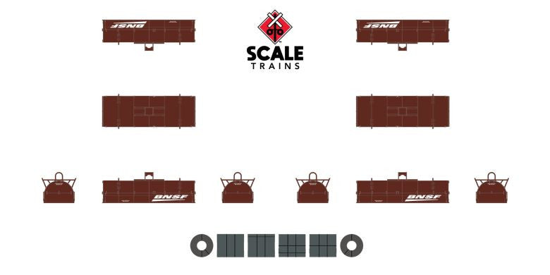 Scaletrains SXT38637 Thrall 48' 2-Hood Coil Steel Car BNSF/Wedge #534100 N Scale