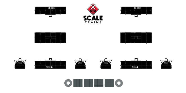 Scaletrains SXT38652 Thrall 48' 2-Hood Coil Steel Car IC Illinois Central #299615 N Scale