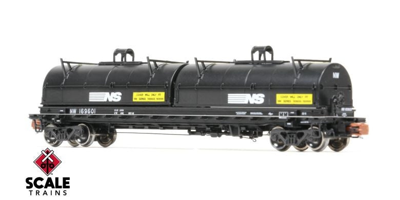 Scaletrains SXT38655 Thrall 48' 2-Hood Coil Steel Car Norfolk & Western/NS Black Hoods #169601 N Scale