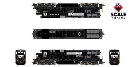 Scaletrains SXT38745 GE C39-8 Phase III, NS Norfolk Southern/Ditch Lights #8209 Rivet Counter HO Scale
