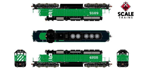 ScaleTrains SXT38787 EMD SD40-2, BN Burlington Northern/As Delivered with Locotrol #6807 DCC & Sound HO Scale