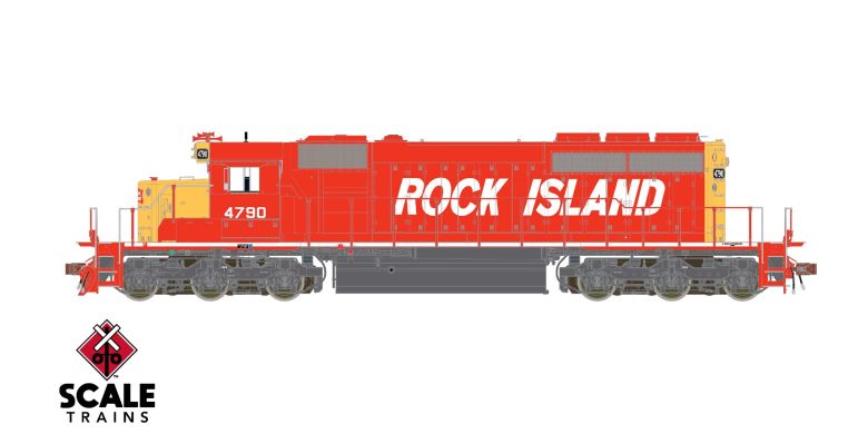 ScaleTrains SXT38821 EMD SD40-2, RI Rock Island/Red & Yellow #4794 DCC & Sound HO Scale