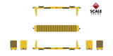 ScaleTrains SXT38972 BSC F68AH Bulkhead Flatcar, Trailer Train/TT Logo/Yellow/TTPX #80713 N Scale