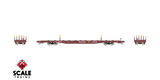 ScaleTrains SXT38980 BSC F68BH Finger Rack Flatcar, Trailer Train/Oxide Red/TTJX #80515 N Scale