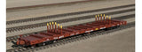 ScaleTrains SXT38979 BSC F68BH Finger Rack Flatcar, Trailer Train/Oxide Red/TTJX #80507 N Scale