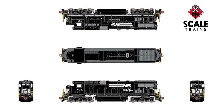 ScaleTrains SXT39173 GE C39-8 Phase III, NS Norfolk Southern/Ditch Lights #8627 DCC & Sound N Scale